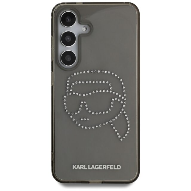Karl Lagerfeld Rhinestones Karl Head Logo Case for Samsung Galaxy S25 Black - imagine 3