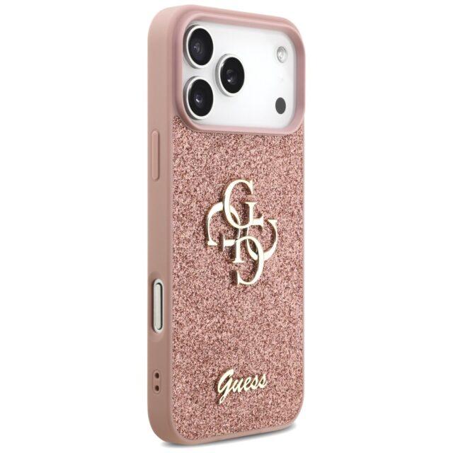 Guess Fixed Glitter Big 4G Case for iPhone 17 Pro Max Pink - imagine 4