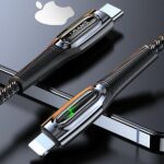 USAMS Braided Cable USB-C to Lightning Smart Power-off 20W PD Cable 1.2m black/black SJ518USB01 (US) - imagine 8