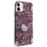 Hello Kitty HKHCN61HDGPTP iPhone 11 / Xr 6.1"pink hardcase IML Tags Graffiti - imagine 4