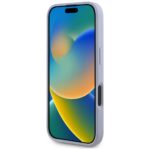 Case Guess Hot Stamp 4G Pattern Triangle Metal Logo for iPhone 16 purple - imagine 5