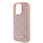 Karl Lagerfeld KLHMP15LPKHPORPP iPhone 15 Pro 6.1" hardcase pink Leather Monogram Metal Logo - imagine 6