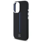 Mercedes MEHMP16S23SUMBK iPhone 16 6.1" black hardcase Silicone Blue Stripe MagSafe - imagine 6