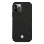BMW BMHCP12LRSCSK iPhone 12 Pro Max 6,7" black hardcase Leather Perforate Sides - imagine 3