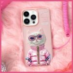 Nimmy case iPhone 15 Pro Max 6.7" pink Cool&Cute 2.0 Cat - imagine 9