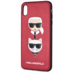 Karl Lagerfeld KLHCI65KICKCRE iPhone XsMax hardcase red Karl & Choupette - imagine 3