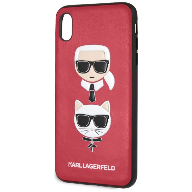 Karl Lagerfeld KLHCI65KICKCRE iPhone XsMax hardcase red Karl & Choupette - imagine 3