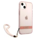 Guess GUHCP13MHTSGSP iPhone 13 / 14 / 15 6,1" pink hardcase Translucent Stap - imagine 4