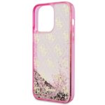 Guess GUHCP14XLC4PSGP iPhone 14 Pro Max 6.7" pink hardcase Liquid Glitter 4G Transculent - imagine 6
