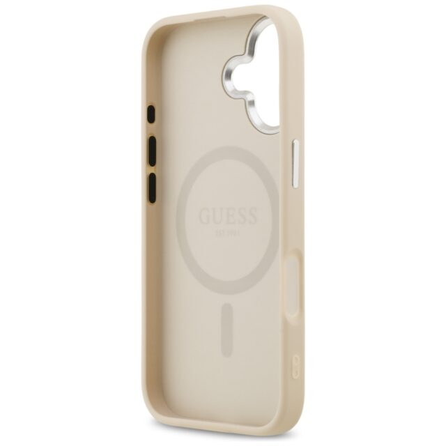 Guess Triangle Logo MagSafe Case for iPhone 17 Beige - imagine 7