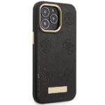 Guess GUHMP14XSAPSTK iPhone 14 Pro Max 6.7" black hardcase Peony Logo Plate MagSafe - imagine 4