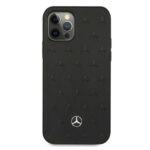 Mercedes MEHCP12LPSQBK iPhone 12 Pro Max 6,7" black hardcase Leather Stars Pattern - imagine 3