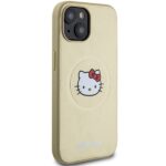 Hello Kitty HKHMP15SPGHCKD iPhone 15 /14 / 13 6.1" gold hardcase Leather Kitty Head MagSafe - imagine 4