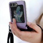 Araree Canvas Diary Case Sam Z Flip5 F731 purple AR10-01778C - imagine 4