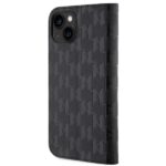 Karl Lagerfeld KLBKP14SSAKLHPK iPhone 14/ 15 / 13 6.1" bookcase black Saffiano Monogram - imagine 2