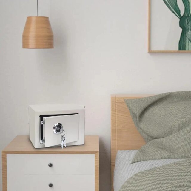 Extralink Home | Home safe | office, key box, safe deposit box, white, S-404 - imagine 4