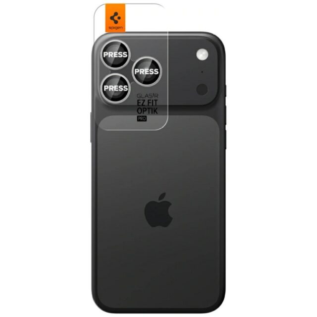 Spigen Optik Pro Glas.TR "EZ FIT" Camera Protector 2pcs for iPhone 17 Pro Max / 16 Pro / 16 Pro Max - imagine 2