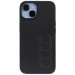 Audi Synthetic Leather iPhone 14 / 15 / 13 6.1" black hardcase AU-TPUPCIP14-TT/D1-BK