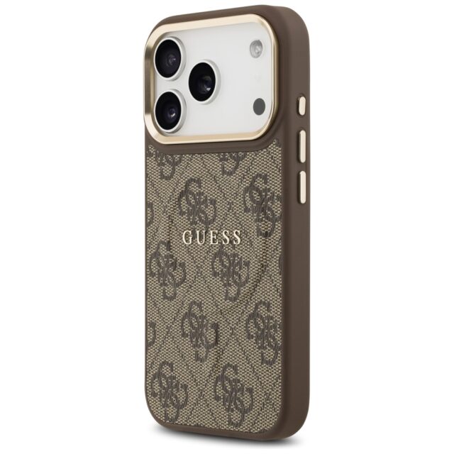 Case Guess 4G PU Classic Logo MagSafe for iPhone 17 Pro brown - imagine 2