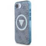 Case Guess IML Metal Glitter 4G Circle Triangle MagSafe for iPhone 16e blue - imagine 2