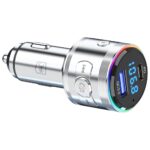 3MK Hyper Car Power Transmitter 48W QC PD PPS USB-C/USB-A with Audio Transmitter Silver - imagine 2