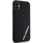 Karl Lagerfeld KLHCN613DMKRLK iPhone 11/ Xr 6.1" black hardcase 3D Rubber Multi Logo - imagine 4