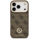 Case Guess 4G Strass Logo MagSafe for iPhone 17 Pro brown - imagine 3