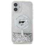 Karl Lagerfeld KLHMP16SLGCHSGH iPhone16 6.1" hardcase transparent Liquid Glitter Choupette Head Mags - imagine 3