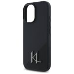 Karl Lagerfeld KLHMP16SSCMKMPCK iPhone 16 6.1" black hardcase Silicone Shadow Metal Initial - imagine 6
