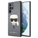 Karl Lagerfeld KLHCS22LSAKHSL S908 S22 Ultra silver hardcase Saffiano Ikonik Karl`s Head