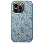 Guess GUHCP14XHG4SHB iPhone 14 Pro Max 6,7" blue hard case 4G Vintage Gold Logo - imagine 3
