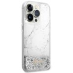 Guess GUHCP14LLCSGSGH iPhone 14 Pro 6.1" white hardcase Liquid Glitter Marble - imagine 4