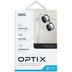 UNIQ Optix Aluminum Camera Lens Protector iPhone 14 6.1" /14 Plus 6.7" sterling silver glass on the - imagine 3