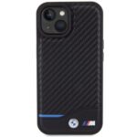 BMW BMHCP15S22NBCK iPhone 15 / 14 / 13 6.1" black Leather Carbon - imagine 3