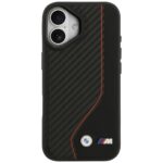 Case BMW M Carbon Line & Logo MagSafe for iPhone 17 red - imagine 3
