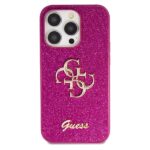 Guess GUHCP15LHG4SGU iPhone 15 Pro 6.1" purple hardcase Glitter Script Big 4G - imagine 3