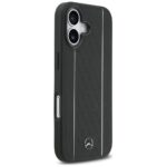 Mercedes Leather Star Pattern Stripes MagSafe Case for iPhone 17 Black - imagine 4