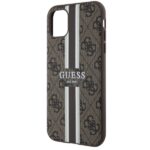 Guess GUHMN61P4RPSW iPhone 11 / Xr brown hardcase 4G Printed Stripes MagSafe - imagine 6