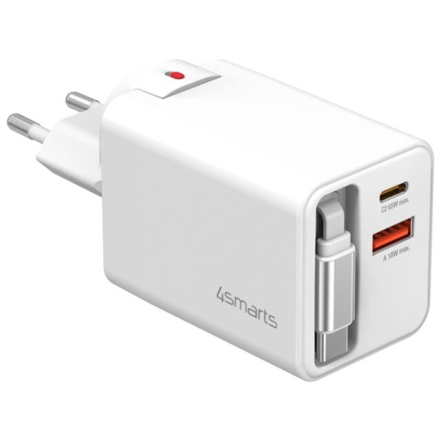 Wall Charger 4smarts Flex Jojo 65W GaN 2xUSB-C + USB-A white - imagine 3