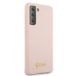 Guess GUHCS21MLSLMGLP S21+ G996 pink hardcase Silicone Script Metal Logo - imagine 4