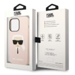 Karl Lagerfeld KLHCP14XSLKHLP iPhone 14 Pro Max 6,7" hardcase pink Silicone Karl`s Head - imagine 8