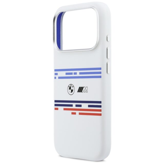 BMW M Silicon Horizontal Line MagSafe Case for iPhone 17 Pro White - imagine 6