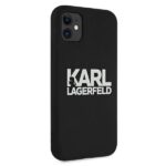 Karl Lagerfeld KLHCN61SLKLRBK iPhone 11 6,1" / Xr Silicone Stack Logo black - imagine 4