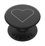 Popsockets 2 White Heart Black 800667 - Standard Phone Grip and Stand