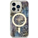 Guess GUHMP14XHLEOPWB iPhone 14 Pro Max 6.7" blue hardcase Leopard MagSafe - imagine 3