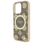 Guess GUHMP16LH4PYEEW iPhone 16 Pro 6.3" brown hardcase IML Peony On 4G Background MagSafe - imagine 6