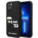 Karl Lagerfeld KLHCP13M3DRKCK iPhone 13 / 14 / 15 6,1" black hardcase Karl&Choupette Ikonik 3D