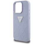 Case Guess Hot Stamp 4G Pattern Triangle Metal Logo for iPhone 16 Pro Max purple - imagine 6