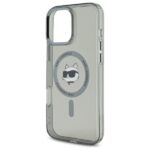 Karl Lagerfeld KLHMP16LHLSCHK iPhone 16 Pro 6.3" black hardcase IML Metal Choupette Head MagSa - imagine 6