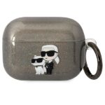 Karl Lagerfeld KLAPHNKCTGK Airpods Pro cover black Glitter Karl&Choupette